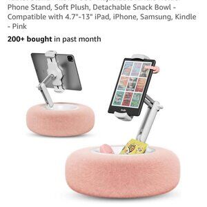 Tablet Stand Pillow for iPad, iPhone, Samsung, Kindle - Pink